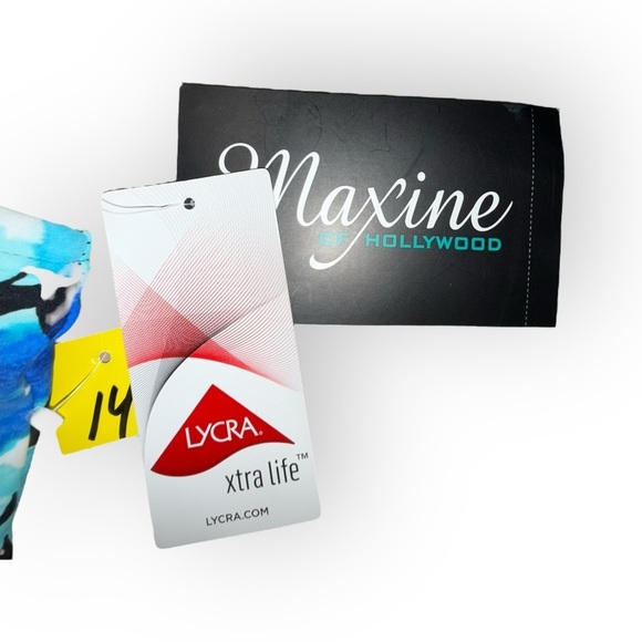 NWT Maxine of Hollywood Women's Over The Shoulder Empire Tankini Swimsuit Top 14 - Picture 7 of 13